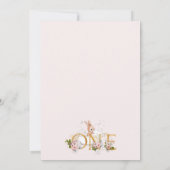 Bath Some Bunny wordt een 1e verjaardag Kaart (Achterkant)