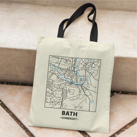 Bath, Somerset City Map Tote Bag