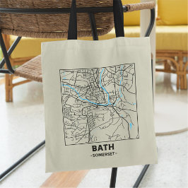 Bath, Somerset City Map Tote Bag