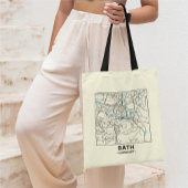 Bath, Somerset City Map Tote Bag