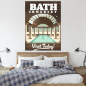 Bath Somerset Engeland reisposter Canvas Afdruk (Insitu (Slaapkamer))