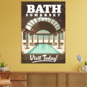 Bath Somerset Engeland reisposter Canvas Afdruk (Insitu (Woonkamer))