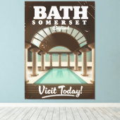 Bath Somerset Engeland reisposter Canvas Afdruk (Insitu (Houten vloer))