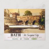 Bath stad spoorweg toeristische poster briefkaart (Voorkant)