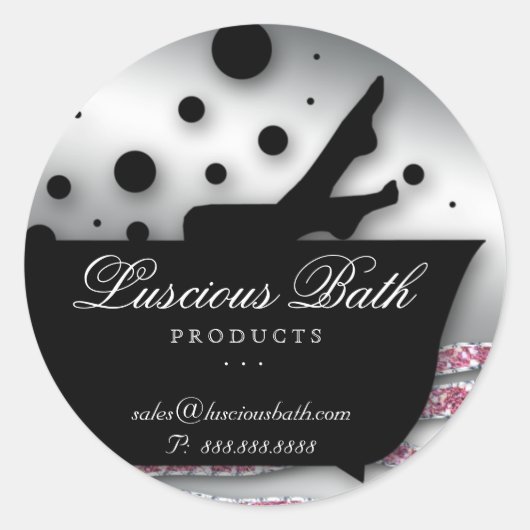Bath Sticker Nail Salon Bubbles Pedicure Glitter (Voorkant)