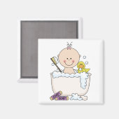 Bath Tijd Meisje Tshirts en geschenken Magneet (Voorkant / Achterkant)