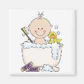 Bath Tijd Meisje Tshirts en geschenken Magneet (Voorkant)