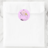 Bath Tijd Meisje Tshirts en geschenken Ronde Sticker (Tas)