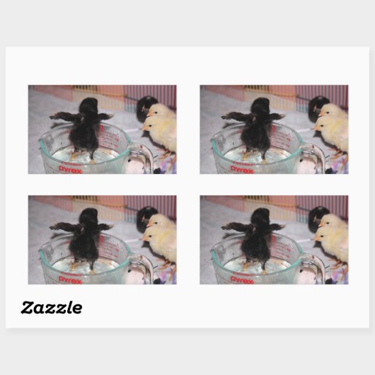 Bath-tijd Rechthoekige Sticker (Vel)