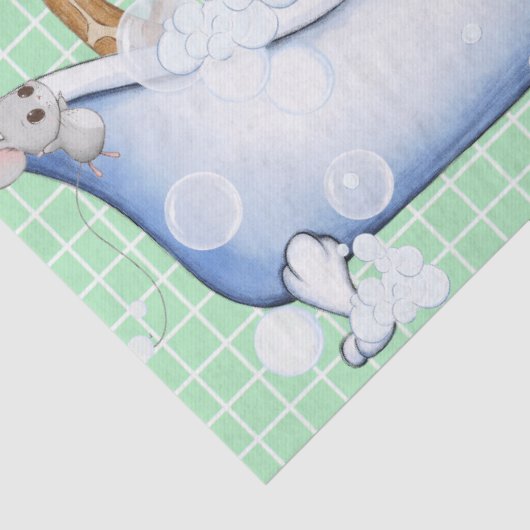 Bath Time Antics Decoupage Tissue Paper Tissuepapier (Detail)