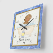 Bath Time Beer Clock Vierkante Klok (Hoek)