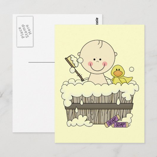Bath Time Boy Tshirts and Gifts Briefkaart (Voorkant / Achterkant)