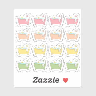Bath Time Bubble Badkuip Zelfzorg Herinnering Plan Sticker
