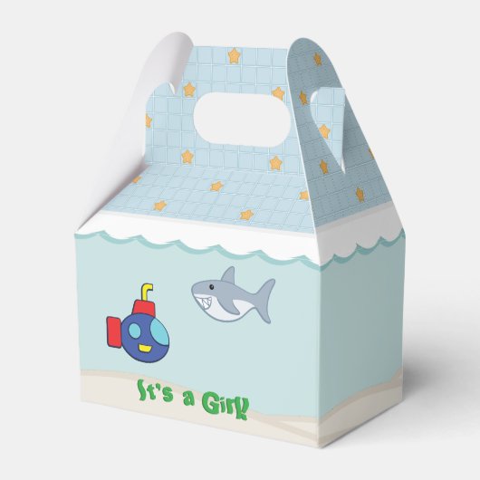 Bath Time Fancy Baby shower Favor Box Bedankdoosjes (Achterkant)
