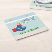 Bath Time Fancy Baby shower papier Onderzetters (Schuin)