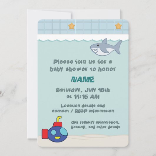 Bath Time Fancy Baby shower Uitnodiging (Voorkant)