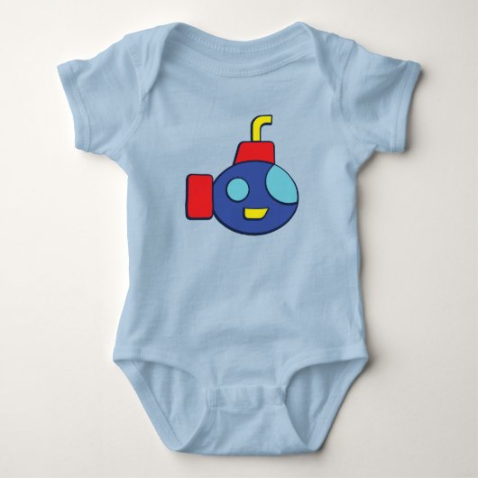 Bath Time Fans Submarine Baby Bodysuit (Voorkant)