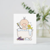 Bath Time Girl Tshirts en Gifts Briefkaart (Staand voorkant)