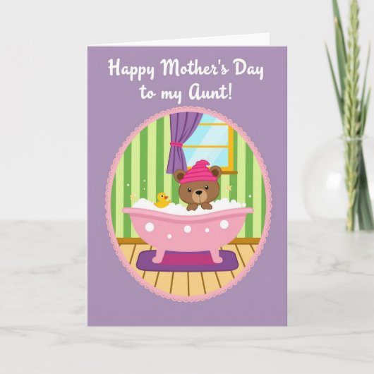 Bath Time Mothers Day Card Kaart (Voorkant)