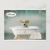 Bath time puppy briefkaart (Voorkant)