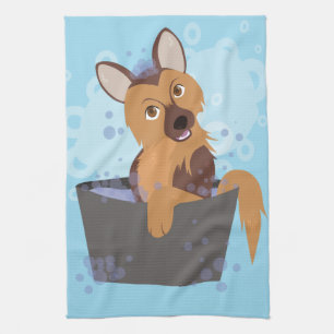 Bath Time Puppy Theedoek