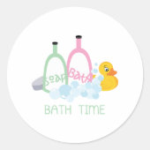 Bath Time Ronde Sticker (Voorkant)