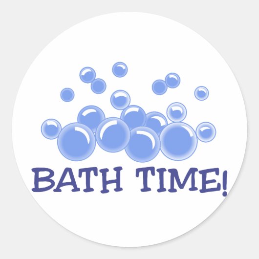 Bath Time Ronde Sticker (Voorkant)
