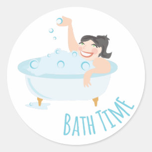 Bath Time Ronde Sticker