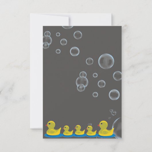Bath Time Rubber Ducky Birthday Uitnodiging (Achterkant)
