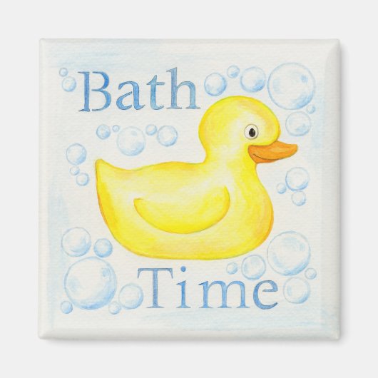 Bath Time Rubber Ducky magnet (Voorkant)