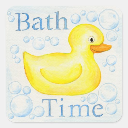 Bath Time Rubber Ducky sticker (Voorkant)