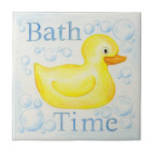 Bath Time Rubber Ducky tile Tegeltje (Voorkant)