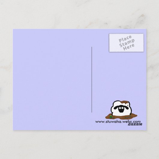 Bath Time Sheep Briefkaart (Achterkant)