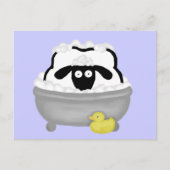 Bath Time Sheep Briefkaart (Voorkant)