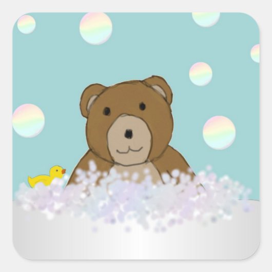 Bath Time Teddy Stickers (Voorkant)