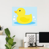 Bath Time Yellow Duck Poster (Thuiskantoor)