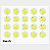 Bath Time Yellow Duck Ronde Sticker (Vel)