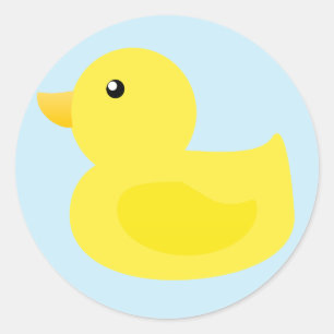 Bath Time Yellow Duck Ronde Sticker