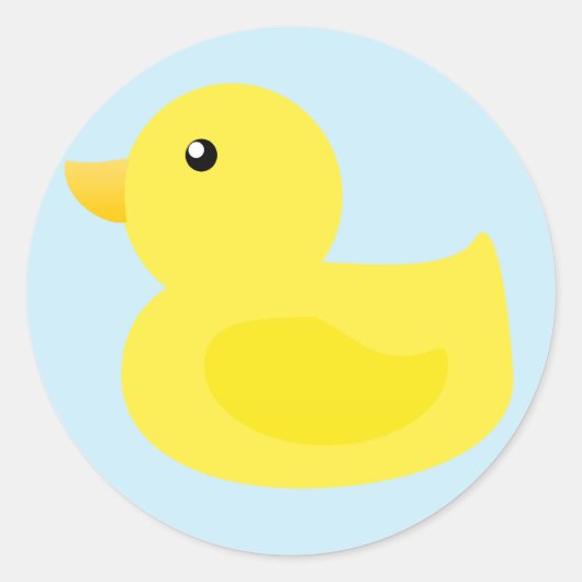 Bath Time Yellow Duck Ronde Sticker (Voorkant)