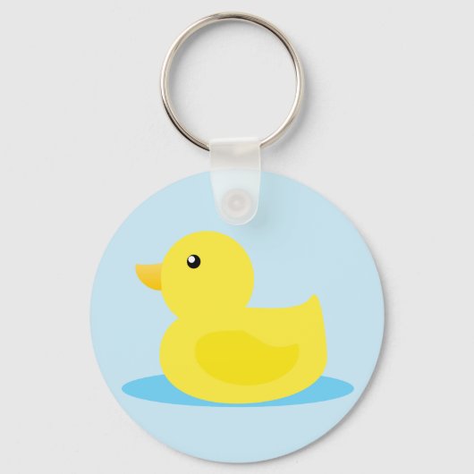 Bath Time Yellow Duck Sleutelhanger (Voorkant)