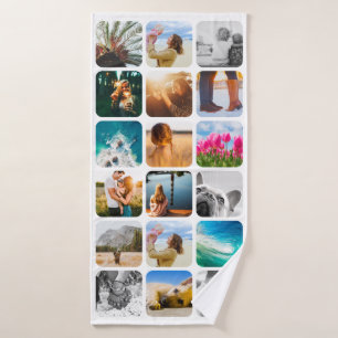 Bath Towel 18 Photo Rond Sjabloon Badhanddoek