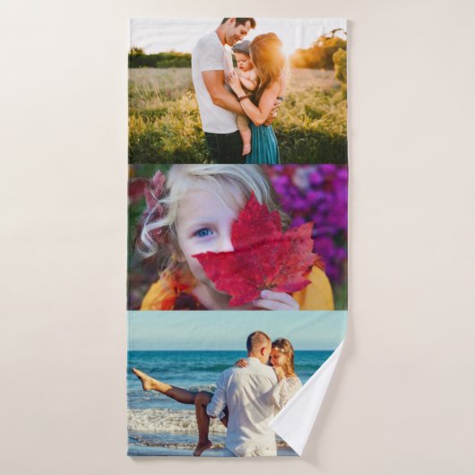 Bath Towel 3 Photo Template Badhanddoek (Badhanddoek)
