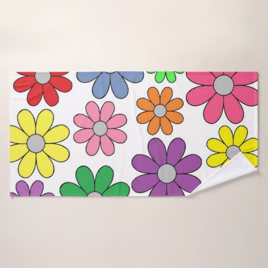Bath Towel - Crazy Daisies! Badhanddoek (Badhanddoek)