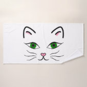 Bath Towel - Kat Face Badhanddoek (Badhanddoek)