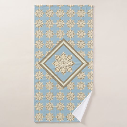 Bath Towel met Medallions op sky blue Badhanddoek (Badhanddoek)