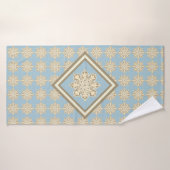 Bath Towel met Medallions op sky blue Badhanddoek (Badhanddoek)