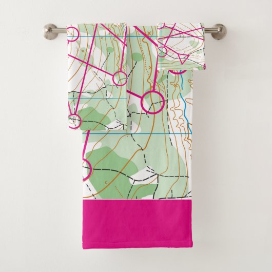 Bath Towel - Orienteering flag Bad Handdoek (Insitu)
