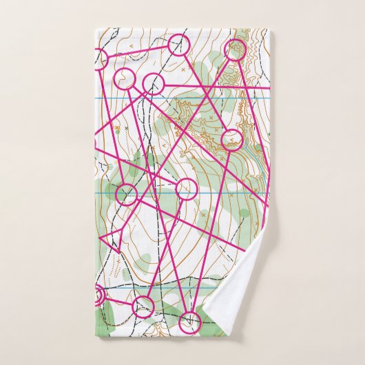 Bath Towel - Orienteering flag Bad Handdoek (Handdoek)