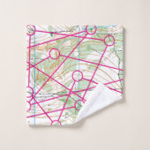 Bath Towel - Orienteering flag Bad Handdoek (Wasdoekje)
