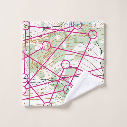 Bath Towel - Orienteering flag Bad Handdoek (Wasdoekje)
